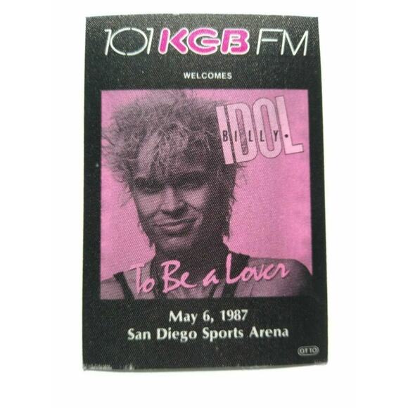 Billy Idol Backstage Pass Original 1987 To Be A Lover Concert Tour New Wave Pop - Picture 3 of 3